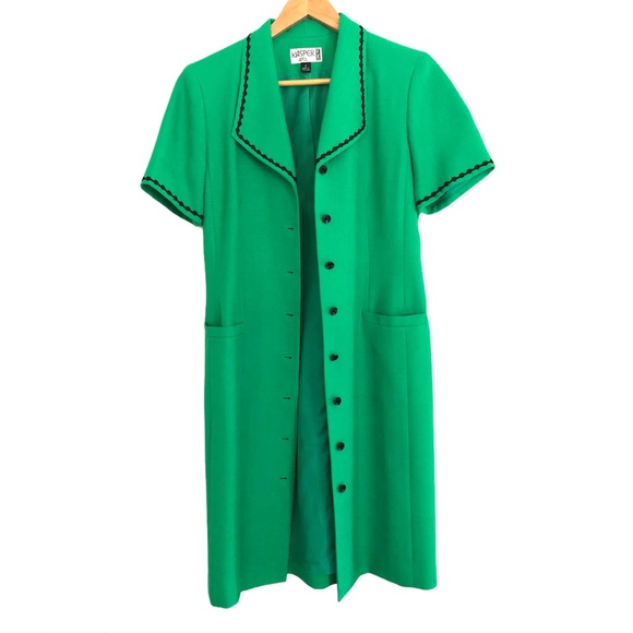 Vintage Kasper ASL Dress/Duster Jacket 6 - Picture 3 of 8